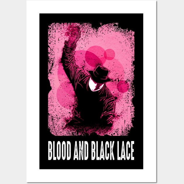 Golden Era Suspenseful Chic Blood and Black Nostalgia Tribute Shirt Wall Art by Crazy Frog GREEN